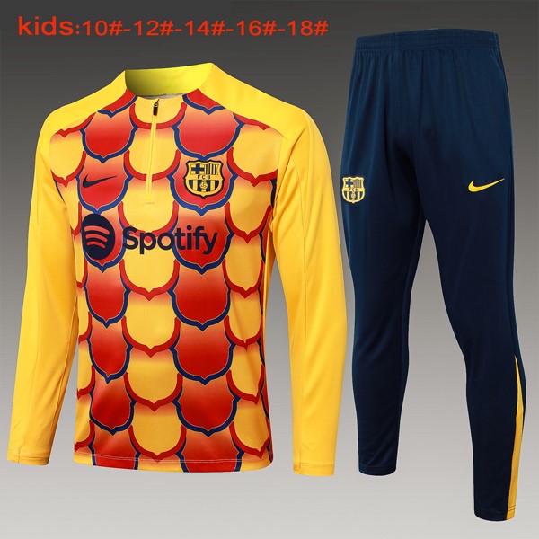 Niños Sudadera De Training Barcelona 2024/2025 Amarillo Rojo 3